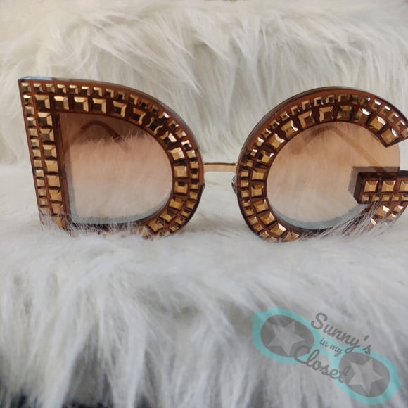 D&G Crystal Logo Sunglasses😎 DG6121 BEAUTIFUL 💎 - Picture 3 of 7